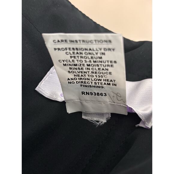 Haley Paige Women Maxi Dress Bridesmaid Black Strapy Sleeves Fit & Flare Size 12 - Picture 8 of 10